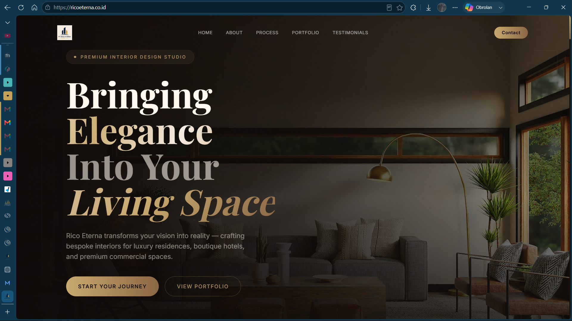 Company Profile Website – PT Rico Eterna Maju Jaya